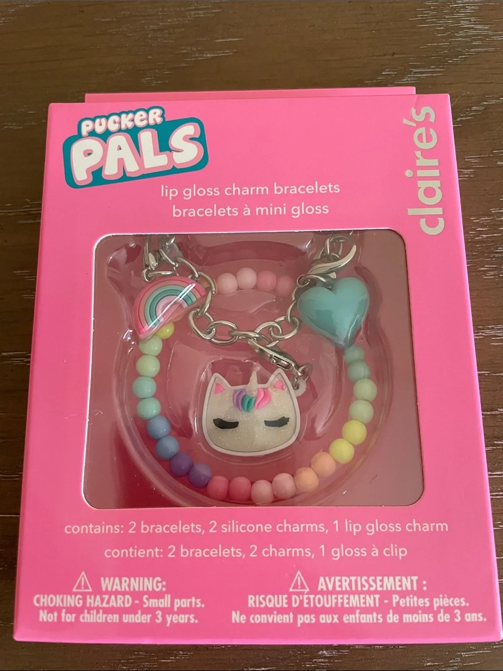 💖 Pick three $15 Claire's items - Claire’s Rainbow Beaded Charm Bracelets - Pink